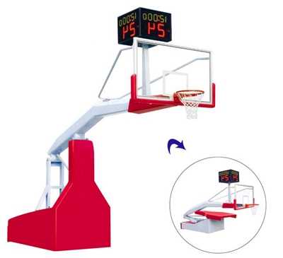 Luxury electric remote control hydraulic basketball stand