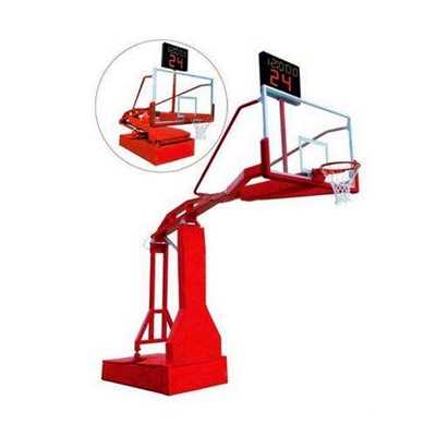 Manual hydraulic basketball stand