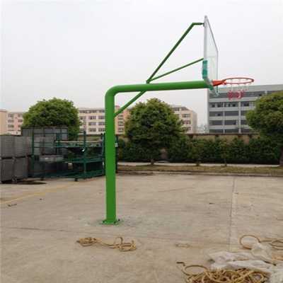 Underground fixed round tube basketball stand