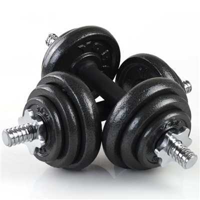 Fitness Weight Lifting Cast Iron Dumbbell Painted Black Dumbbells