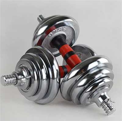 Galvanized cast iron dumbbell set