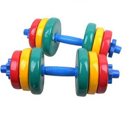 Adjustable colorful rubber-coated cast iron dumbbell