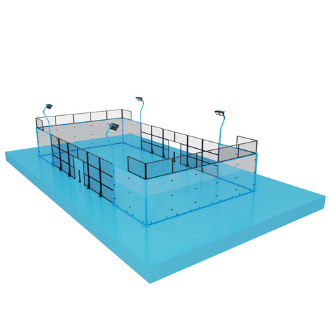 What are the dimensions of a panoramic padel court?