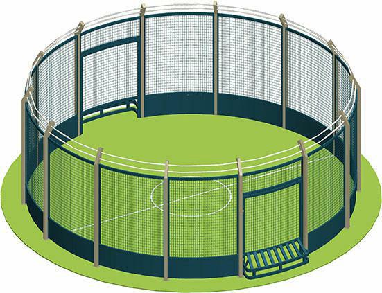 360° Circular Football Field